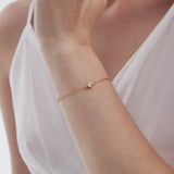 STMG Minimalist CZ Diamond Bracelet in gold