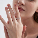 STMG Minimalist Adjustable Ring on finger