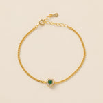 STMG Natural Green Chalcedony Bracelet