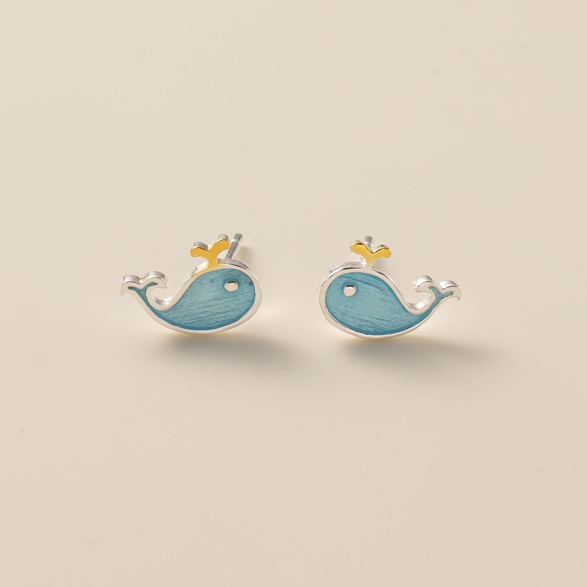 Baby Whale Stud Earrings