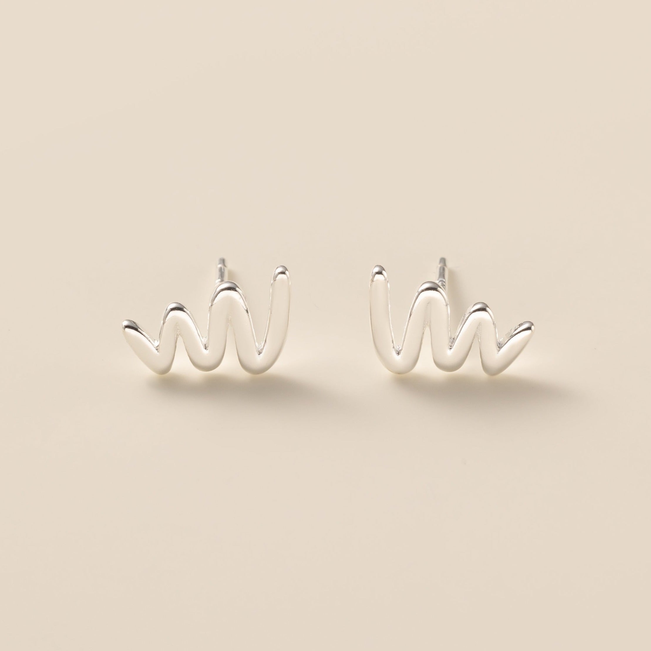 STMG Minimalist Wave Stud Earrings