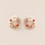 Flower Wreath Stud Earrings 