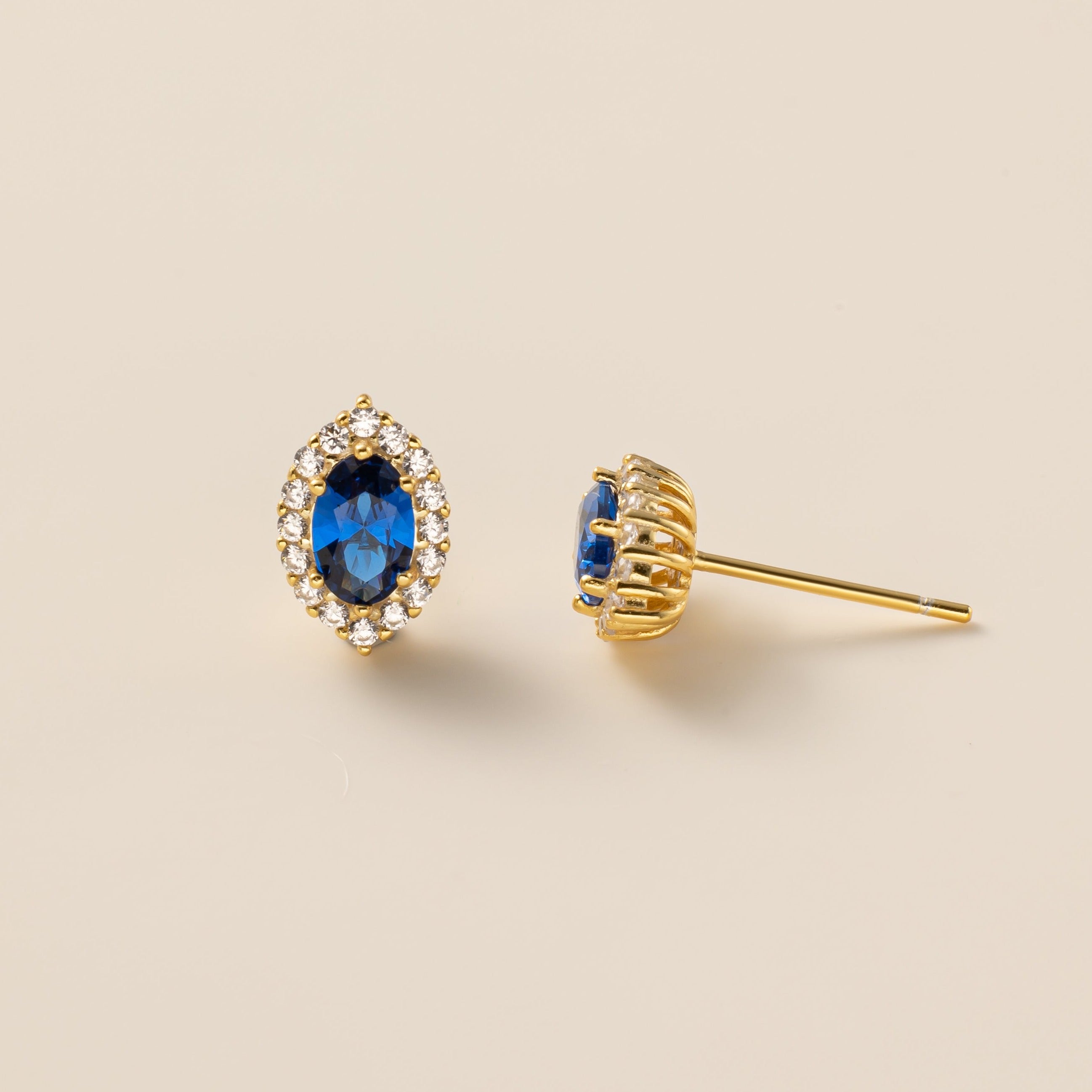 Blue Sapphire Stud Earrings