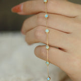 White Fire Opal Bracelet (S925)