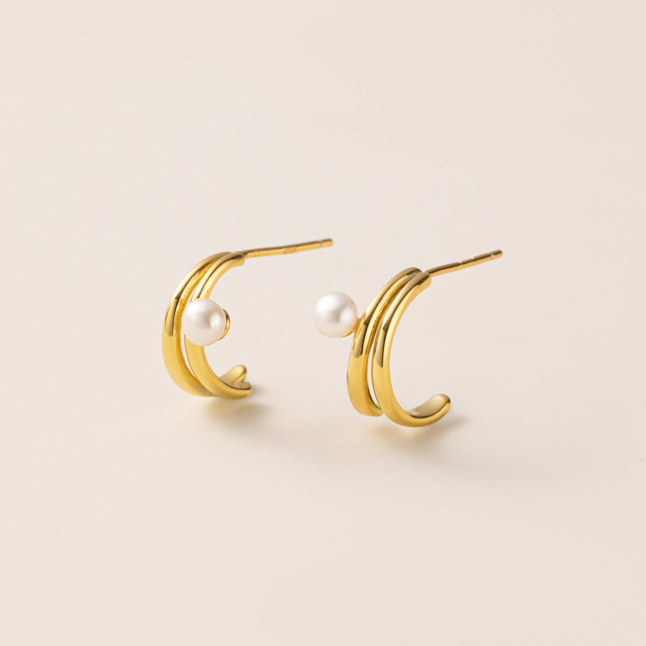 STMG Natural Pearl Stud Earrings