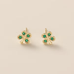 STMG Green Clover Stud Earrings