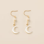 STMG Moon with Pearl Dangle Earrings