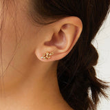 STMG Olive Leaf Stud Earrings in gold