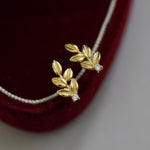 STMG Olive Leaf Stud Earrings in gold