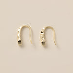 STMG Rhombus Droplet Hook Earrings in gold