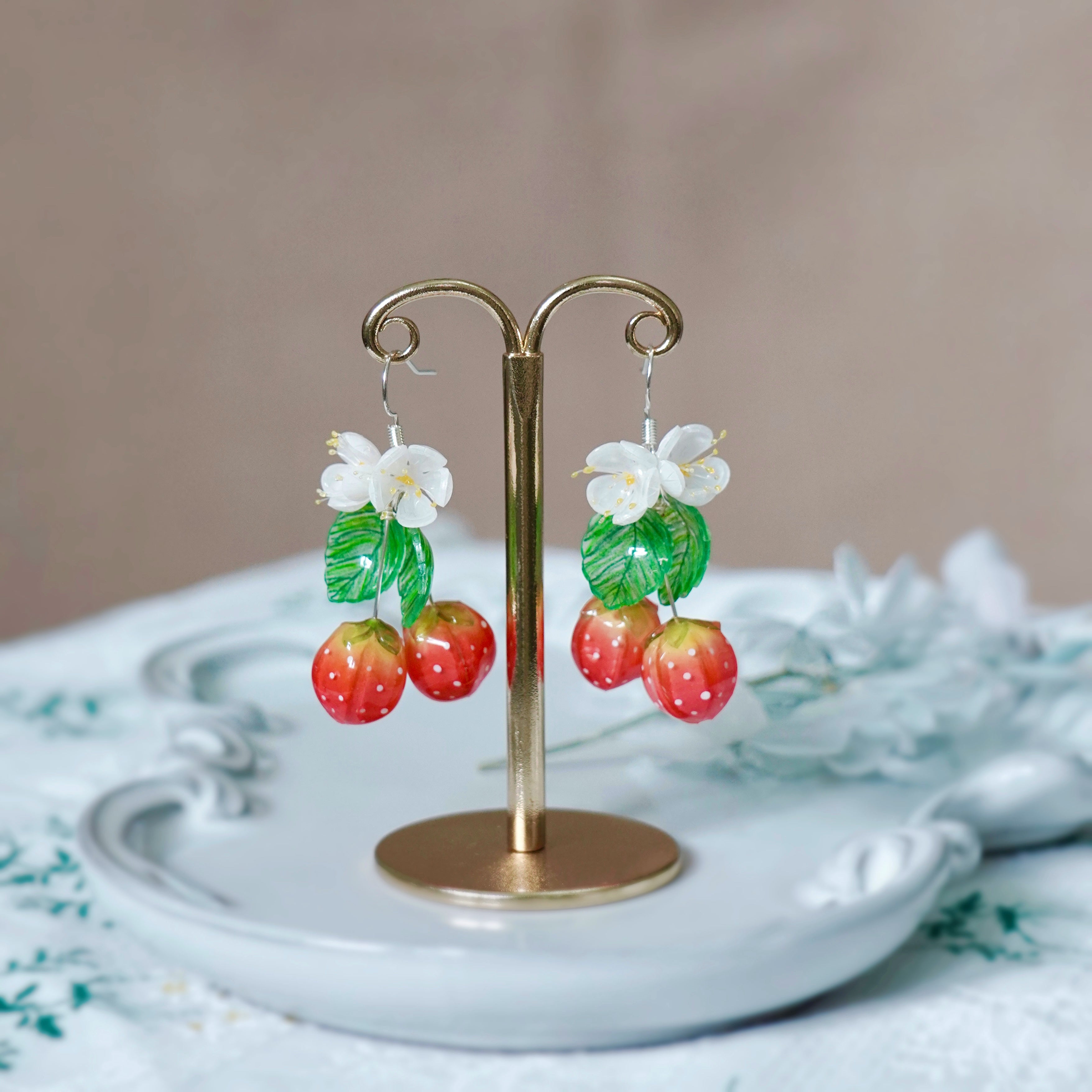 STMG Strawberry Dangle Earrings