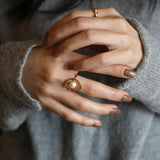 STMG Natural Baroque Pearl Ring on finger