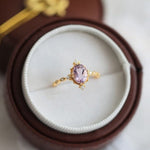 Lavender Amethyst Adjustable Ring 