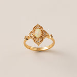 STMG Opal Vintage Style Adjustable Ring